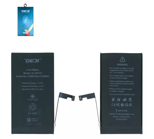 Акумулятор Deji для Apple iPhone 15, Li-ion, 3,876 В, 3349 мА·год, original IC