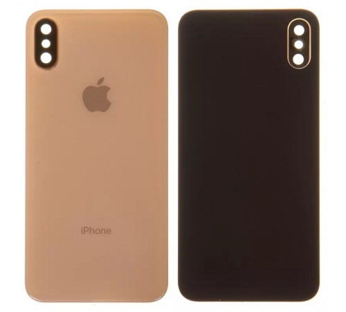 Задня панель корпусу для iPhone XS, золотиста + скло камери, small hole