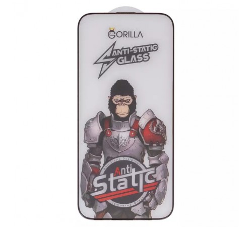 Захисне скло для Apple iPhone 16 Pro Max, сумісне з чохлом, Full Glue, Anti-Static, чорний, gorilla