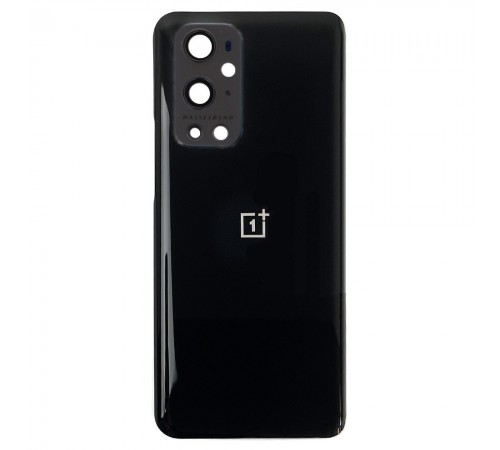 Задня панель корпусу для OnePlus 9 Pro, чорна, глянцева, Copy + скло камери