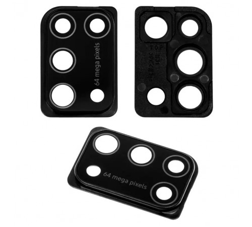 Стекло камеры для Samsung M315 Galaxy M31, черное, с рамкой