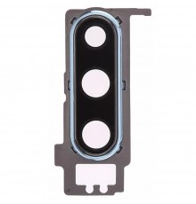 Скло камери для Huawei P30, синє (Aurora Blue), з рамкою