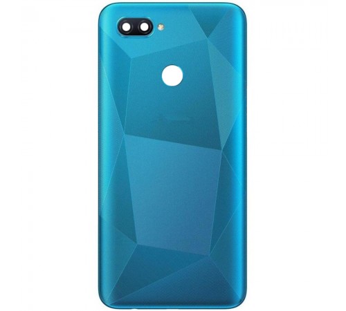 Задня панель корпуса для Oppo A12, голуба, Copy + скло камери