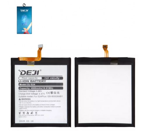 Аккумулятор Deji EB-BS926ABY для Samsung S926 Galaxy S24 Plus, Li-ion, 3,88 B, 4900 мАч Аккумулятор Deji EB-BS926ABY для Samsung S926 Galaxy S24 Plus, Li-ion, 3,88 B, 4900 мАч