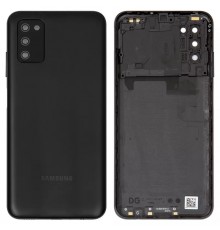 Задня панель корпусу для Samsung A037F Galaxy A03s, чорна + скло камери