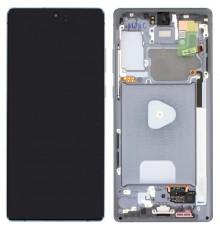 Дисплей для Samsung N980F Galaxy Note 20, N981 Galaxy Note 20 5G, сірий (Mystic Gray), з рамкою, High Copy (OLED)