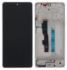 Дисплей для Xiaomi Redmi Note 13 5G, білий (Arctic White), з рамкою, Copy (TFT)