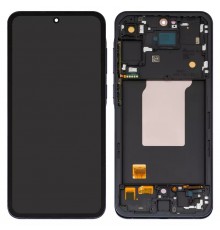 Дисплей для Samsung A556 Galaxy A55, черный, с рамкой, High Copy (OLED)