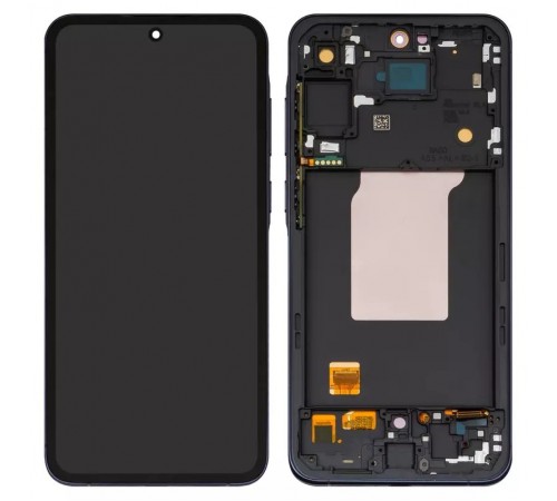 Дисплей для Samsung A556 Galaxy A55, чорний, з рамкою, High Copy (OLED)