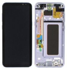 Дисплей для Samsung G955 Galaxy S8 Plus, серебристый, с рамкой, High Copy (OLED)