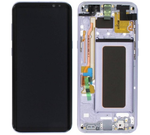 Дисплей для Samsung G955 Galaxy S8 Plus, серебристый, с рамкой, High Copy (OLED)