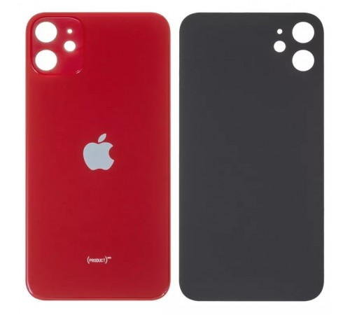 Задня панель корпусу для iPhone 11, червона, потрібно зняти скло камери, small hole