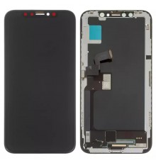Дисплей для iPhone X, чорний, з рамкою, High Copy (OLED), imisu OEM soft
