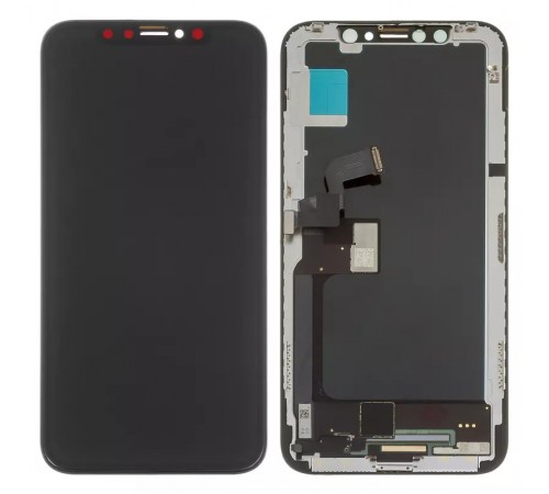 Дисплей для iPhone X, чорний, з рамкою, High Copy (OLED), imisu OEM soft