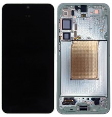 Дисплей для Samsung S936 Galaxy S25 Plus, зелений (Mint), з рамкою, High Copy