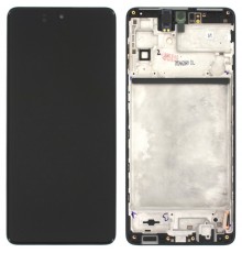 Дисплей для Samsung M515 Galaxy M51, черный, с рамкой, Copy (TFT)