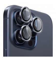 Захисне скло камери для Apple iPhone 15 Pro Max, PVD Dual Color Sapphire Lens Guard LG-003, WiWU, Blue Titanium