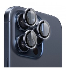 Защитное стекло камеры для Apple iPhone 15 Pro Max, PVD Dual Color Sapphire Lens Guard LG-003, WiWU, Blue Titanium