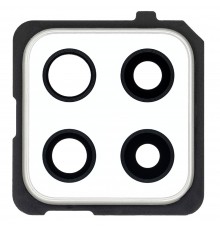 Скло камери для Samsung A426 Galaxy A42 5G, біле, з рамкою