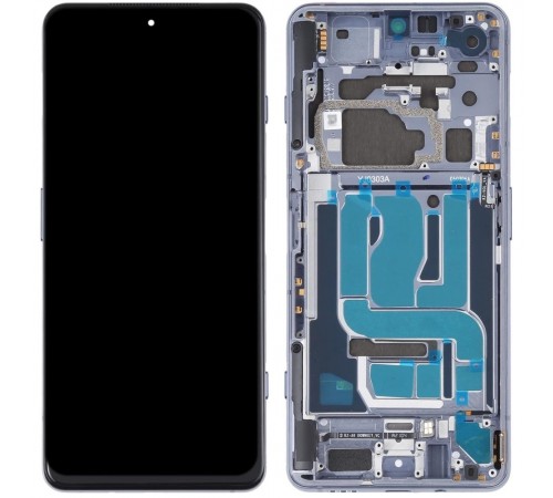 Дисплей для Xiaomi Black Shark 5 Pro, Black Shark 4 Pro, Black Shark 4S, Black Shark 4S Pro, чорний, з рамкою, Original (PRC) (переклеєне скло)