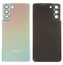 Задняя панель корпуса для Samsung G996 Galaxy S21 Plus 5G, серебристая (Phantom Silver) + стекло камеры