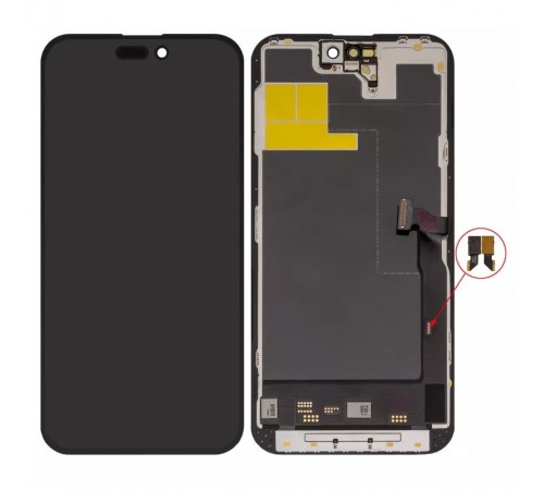 Дисплей для iPhone 14 Pro Max, черный, с рамкой, High Copy (OLED), OEM soft