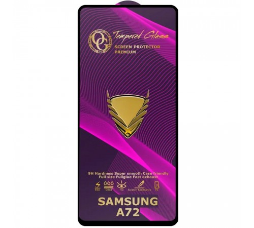Захисне скло для Samsung A725 Galaxy A72, 9H, Golden Armor OG, Full-Screen, Full Glue, (без упаковки), чорний