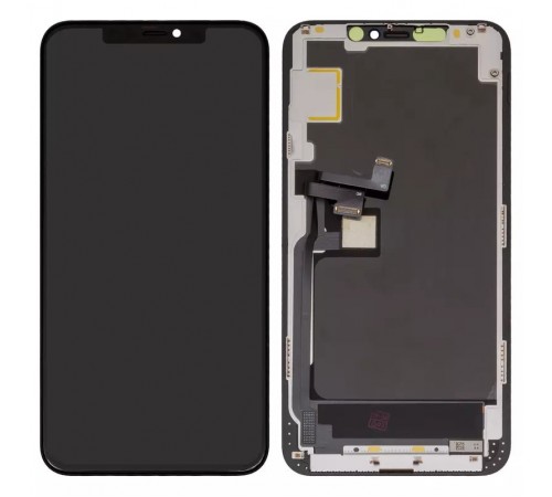 Дисплей для iPhone 11 Pro Max, черный, с рамкой, High Copy без микросхемы, (OLED), OEM soft