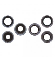 Скло камери для iPhone 13 Pro, 13 Pro Max, голубе, з рамкою, комплект 3 шт.