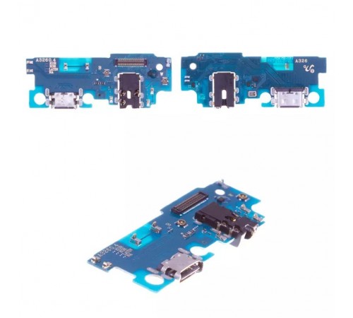 Шлейф для Samsung A326 Galaxy A32 5G, коннектора зарядки, коннектора наушників, мікрофона, плата зарядки, High Copy