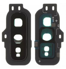 Скло камери для Samsung G970 Galaxy S10e, чорне (Prism Black), з рамкою