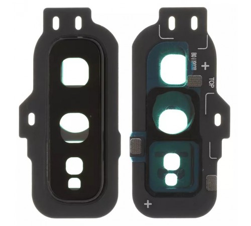 Скло камери для Samsung G970 Galaxy S10e, чорне (Prism Black), з рамкою