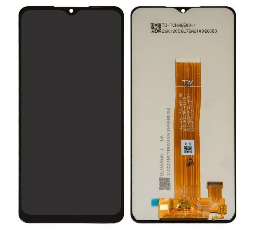 Дисплей для Samsung A022F Galaxy A02, A125F Galaxy A12, A127 Galaxy A12 Nacho, A326 Galaxy A32 5G, M022 Galaxy M02, M127 Galaxy M12, M326 Galaxy M32 5G, чорний, Best copy, без рамки, Copy