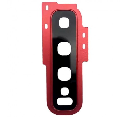 Скло камери для Samsung G973 Galaxy S10, червоне (Cardinal Red), з рамкою