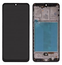 Дисплей для Samsung A315 Galaxy A31, черный, с рамкой, High Copy original LCD size, (OLED)