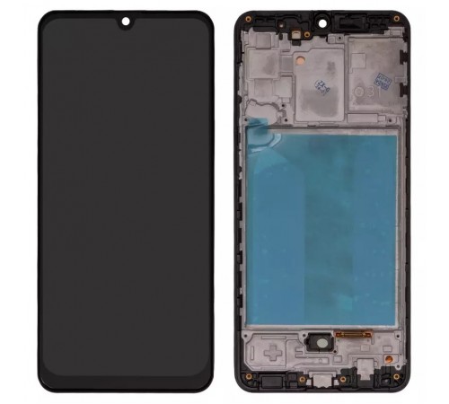 Дисплей для Samsung A315 Galaxy A31, черный, с рамкой, High Copy original LCD size, (OLED)
