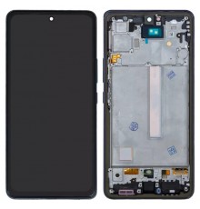 Дисплей для Samsung A536 Galaxy A53 5G, черный, на версии Android 14 и выше работать не будет!, с рамкой, High Copy original LCD size, (OLED)