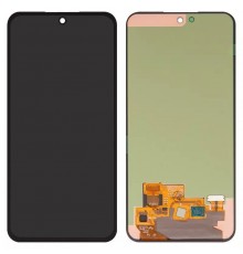 Дисплей для Samsung A556 Galaxy A55, черный, без рамки, Оригинал (переклеено стекло)