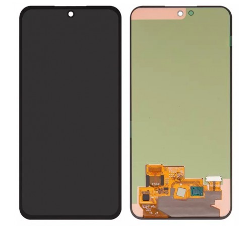 Дисплей для Samsung A556 Galaxy A55, чорний, без рамки, Оригінал (переклеєне скло)