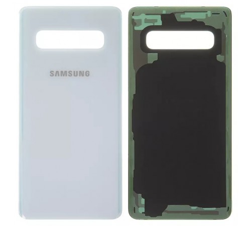 Задняя панель корпуса для Samsung G973 Galaxy S10, белая (Prism White)