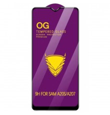 Захисне скло для Samsung A207 Galaxy A20s, 9H, Golden Armor OG, Full-Screen, Full Glue, (без упаковки), чорний
