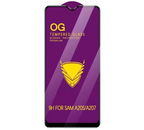 Захисне скло для Samsung A207 Galaxy A20s, 9H, Golden Armor OG, Full-Screen, Full Glue, (без упаковки), чорний