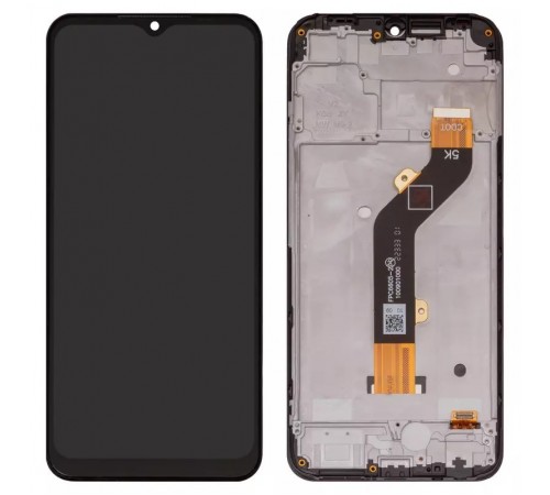 Дисплей для Tecno Spark 8C, черный, с рамкой, Original (PRC), KG5k, KG5j, #FPC6605-2