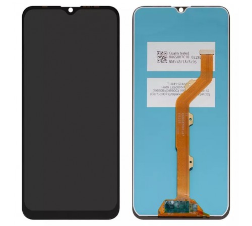 Дисплей для Tecno Camon 12, Spark 4, черный, без рамки, Сopy, 1540387041/2365D50-02