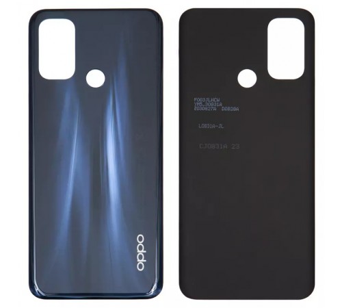 Задня панель корпусу для Oppo A53 4G, A53s 4G, A32, A33 (2020), чорна (Electric Black), Copy