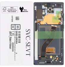 Дисплей для Samsung N975F Galaxy Note 10 Plus, черный (Aura Black), с рамкой, Original, сервисная упаковка, #GH82-20838A