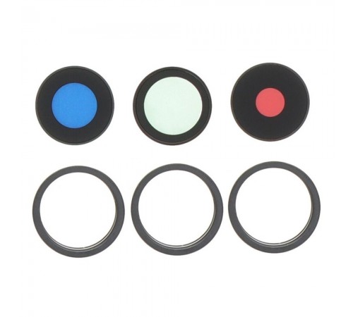 Скло камери для iPhone 15 Pro, чорне, з рамкою, комплект 3 шт.