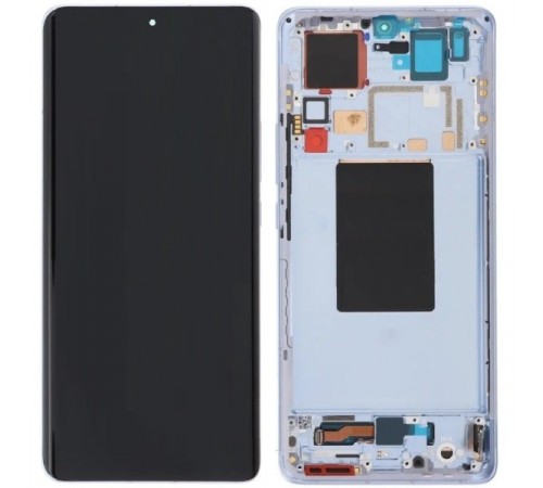Дисплей для Xiaomi 12 Pro, Xiaomi 12S Pro, синий (Blue), с рамкой, Original (PRC), 2201122C, 2201122G