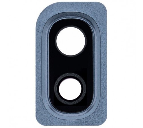 Скло камери для Samsung A105F/DS Galaxy A10, чорне, з рамкою