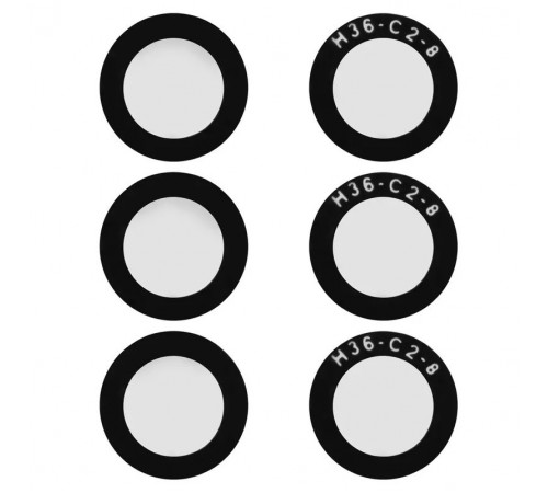 Скло камери для Samsung A047 Galaxy A04s, чорне, без рамки, комплект 3 шт.